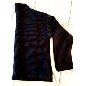Ribbed Turtle Neck - Blue/Navy